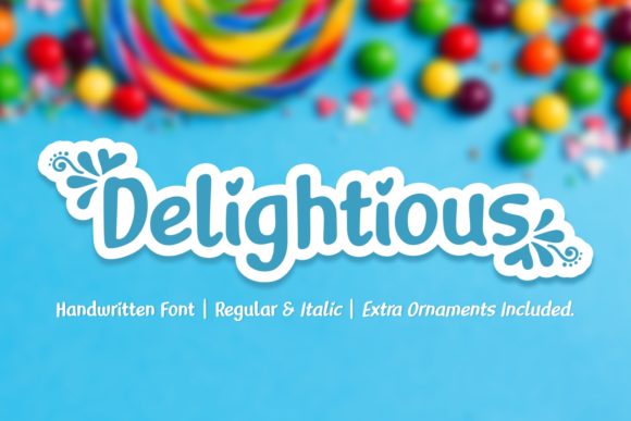 Delightious Font: Playful Script for Editorial Design
