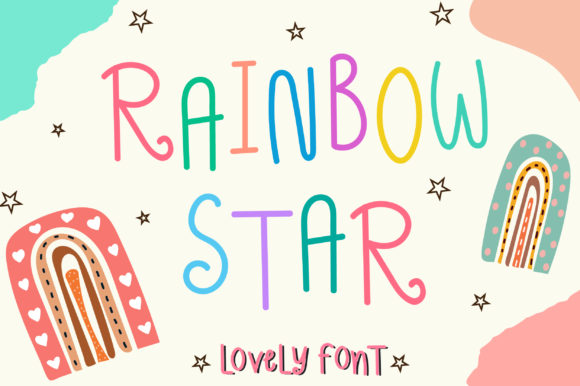 Rainbow Star Font for Creative Projects
