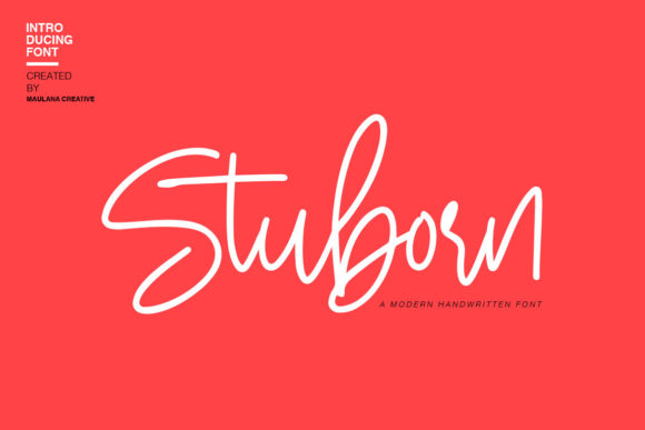 Stuborn Font for Handmade Creations